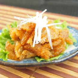 【訳あり】国産鶏カリッと甘酢皮 約50g×10P　緩真空冷凍